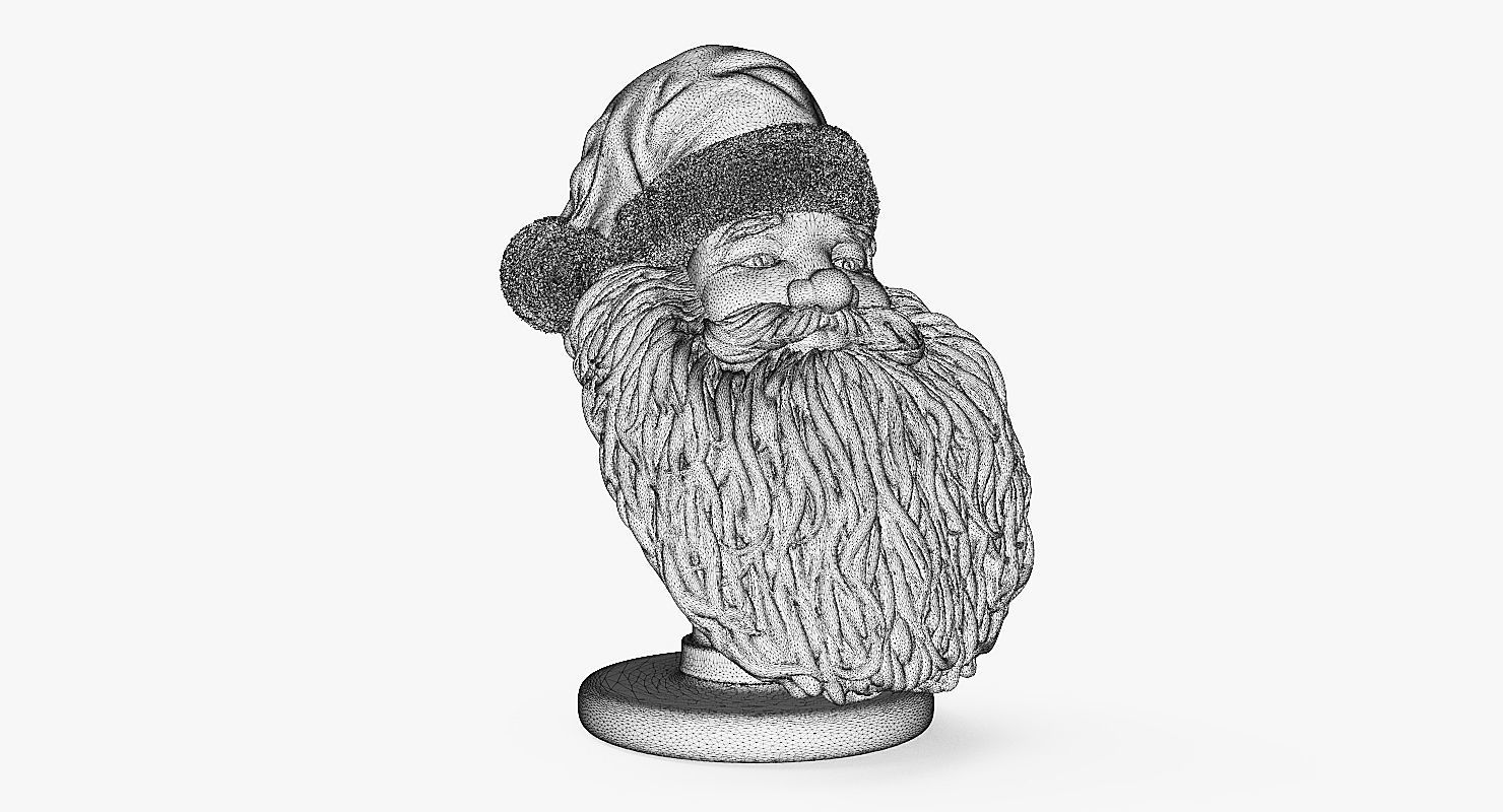 Santa Claus 3d Printable Bust 3D print model_8
