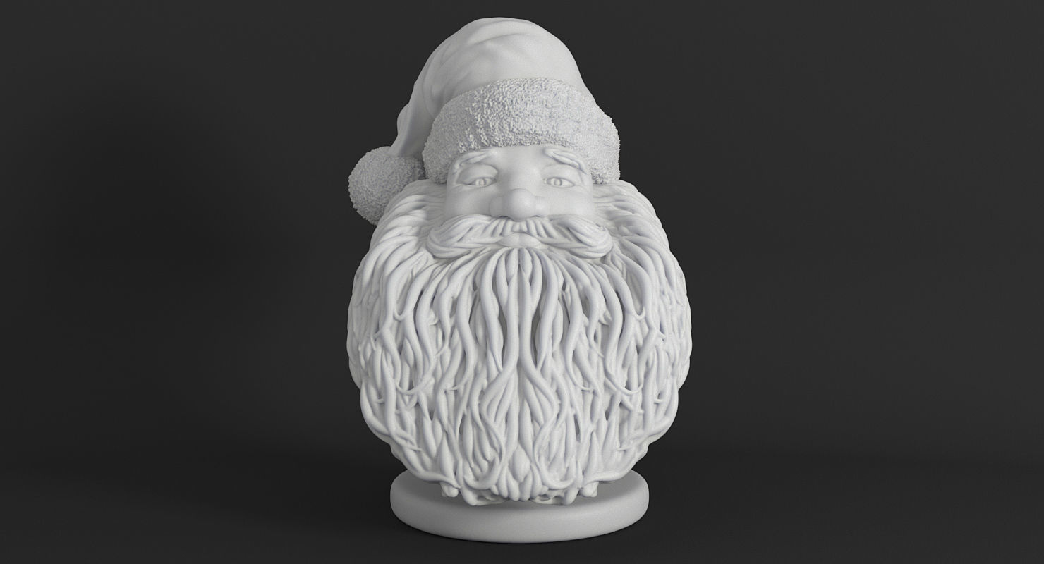 Santa Claus 3d Printable Bust 3D print model_1