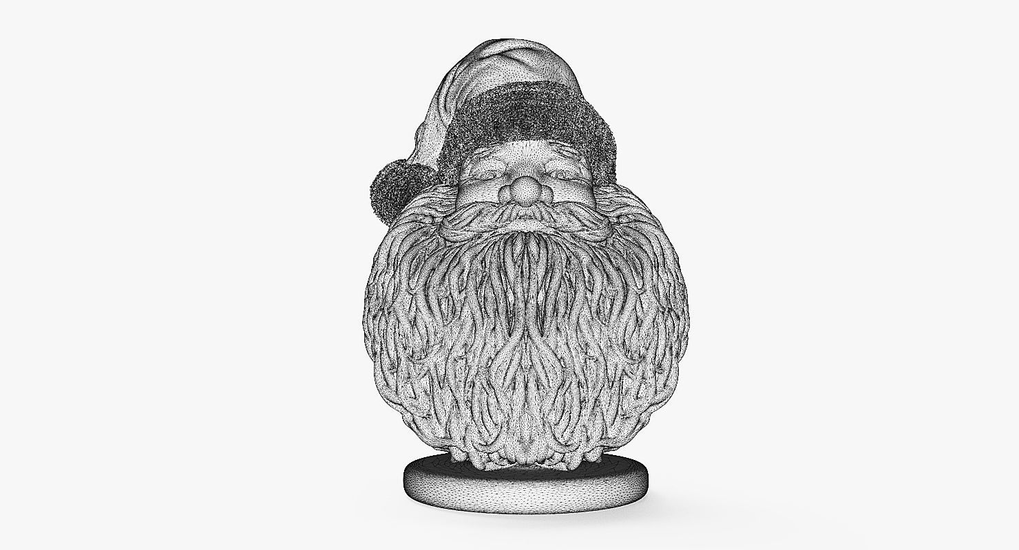 Santa Claus 3d Printable Bust 3D print model_9