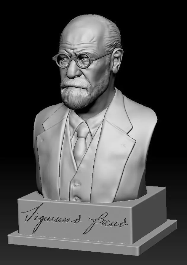 Sigmund Freud - Bust portrait 3D print model_0