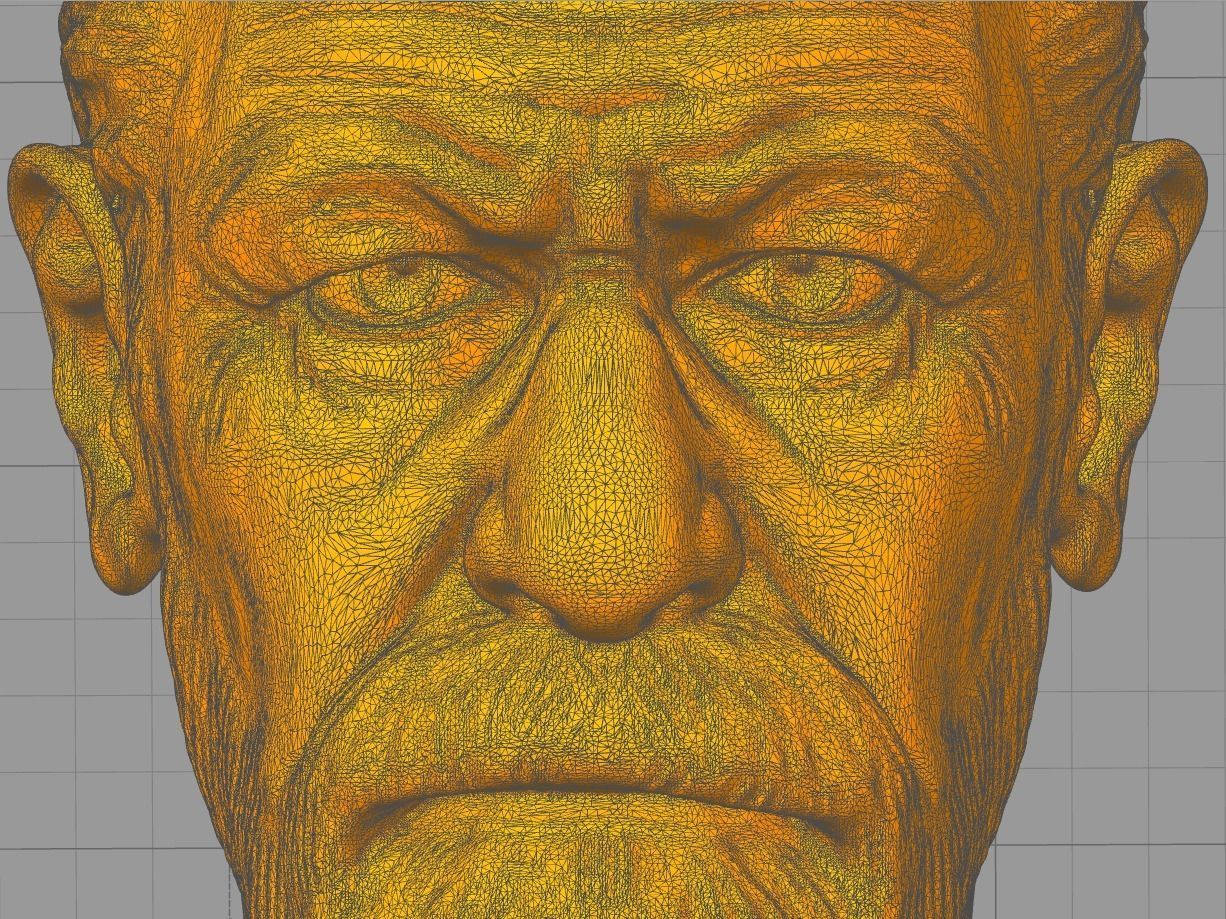 Sigmund Freud - Bust portrait 3D print model_7