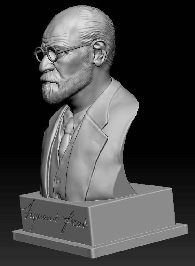 Sigmund Freud - Bust portrait 3D print model_3