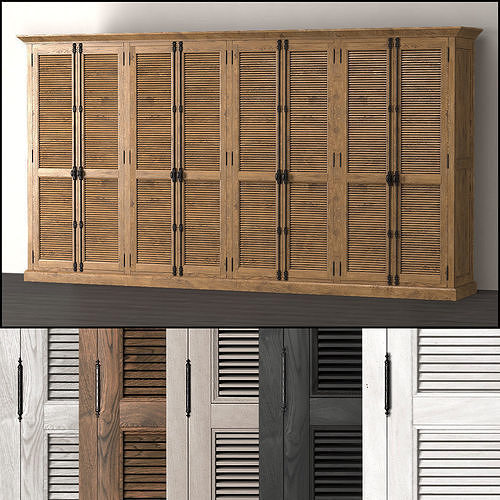 Shutter 8-door Cabinet 3D model