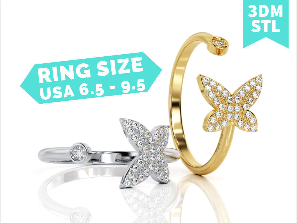 Butterfly Round Ring R 0137