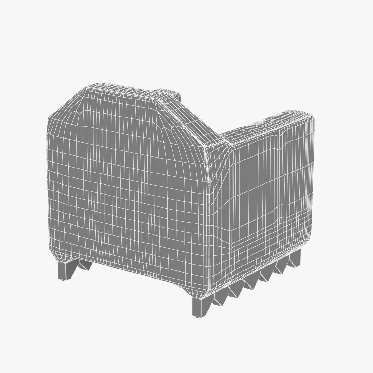 Pierre Legrain Cubist Armchair 3D model_7