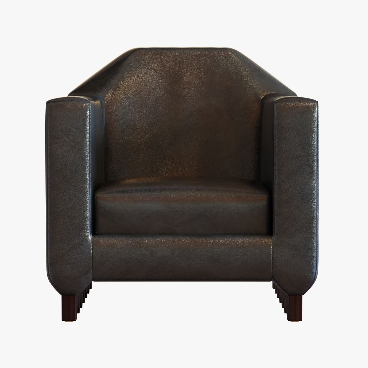 Pierre Legrain Cubist Armchair 3D model_2