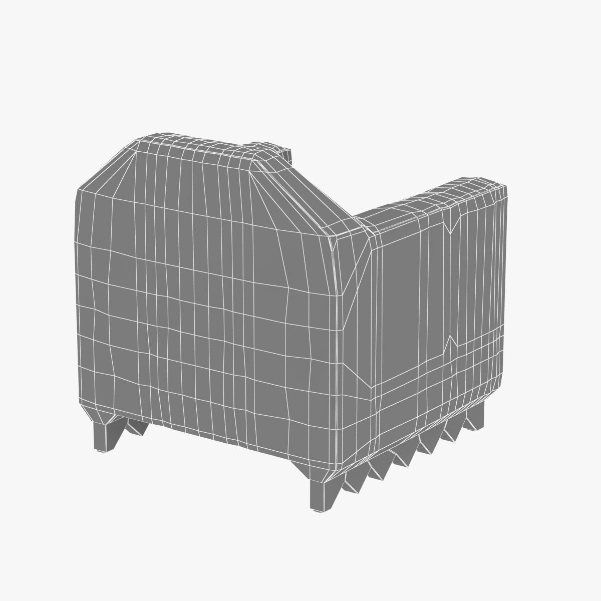 Pierre Legrain Cubist Armchair 3D model_8