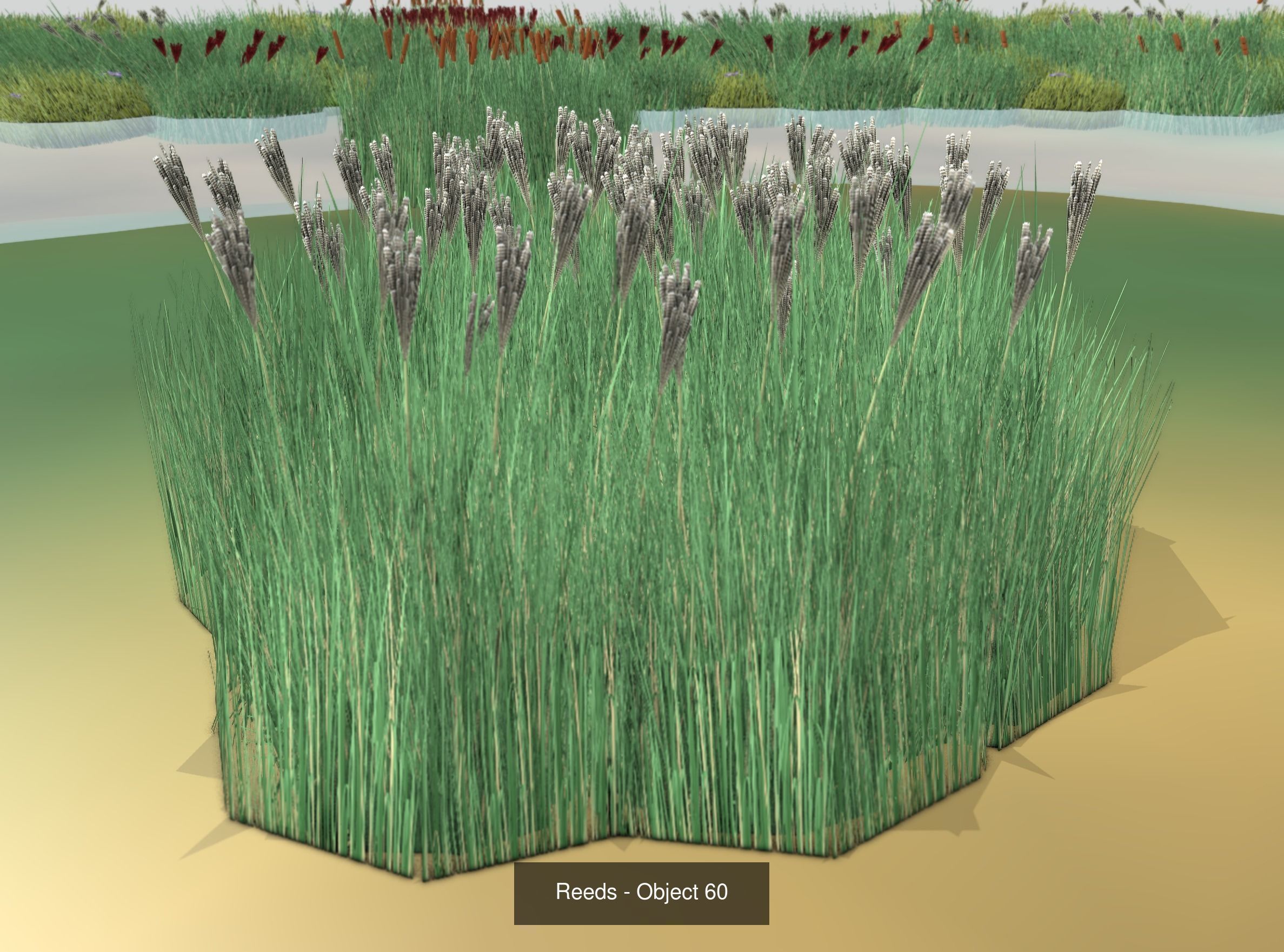 Low-Poly Reeds and Bushes 3D Model Collection_94