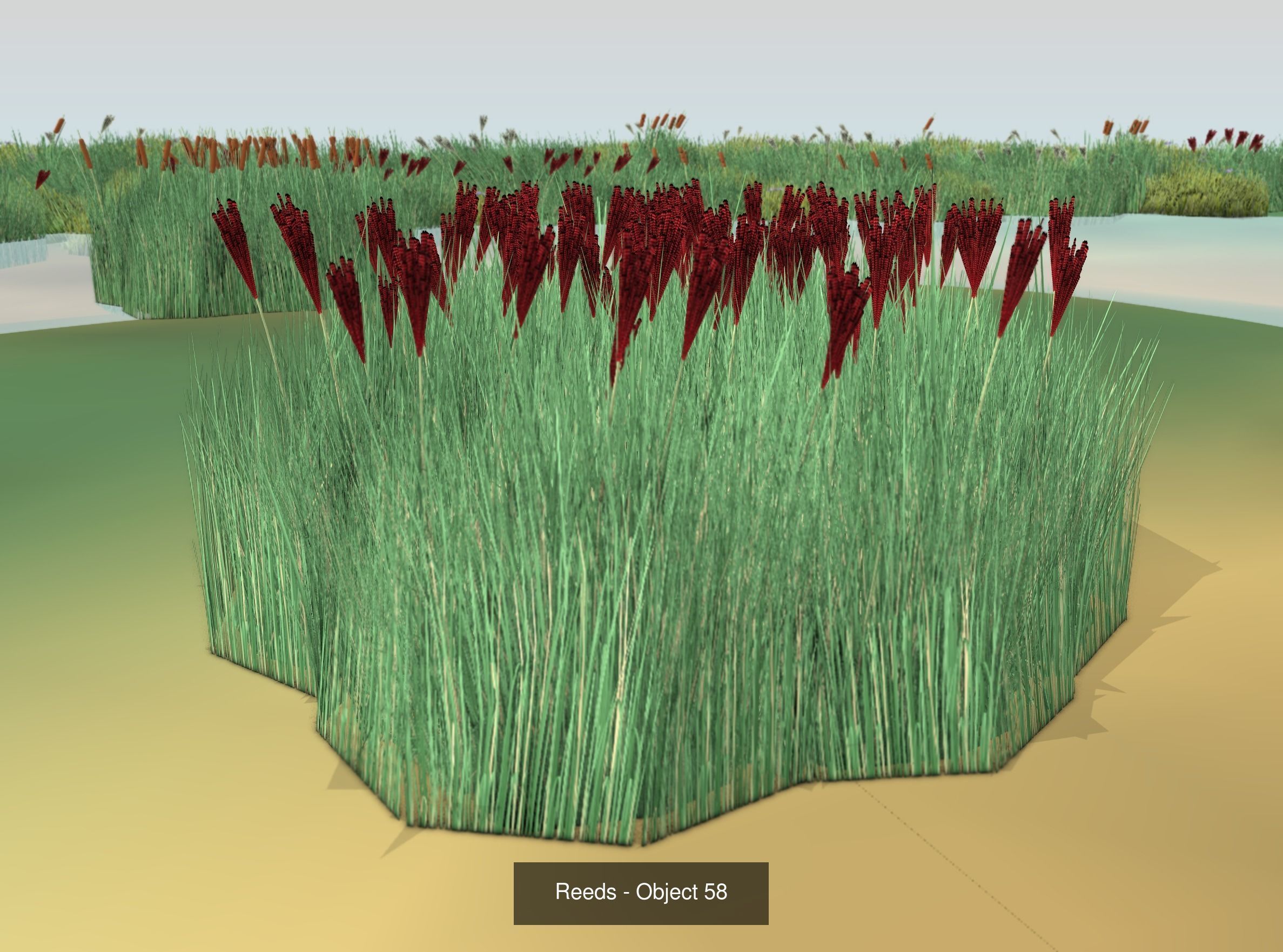 Low-Poly Reeds and Bushes 3D Model Collection_92
