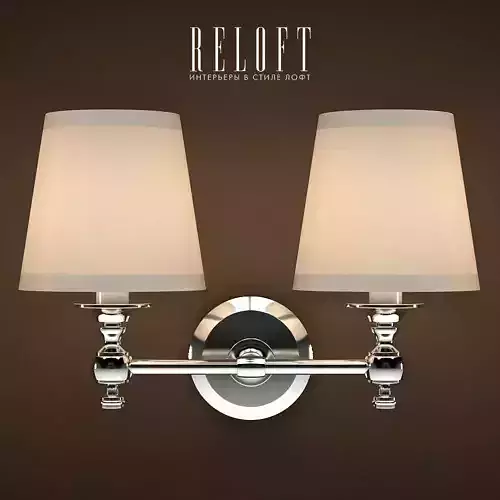 Double Lamp Bracket Polished Chrome 3D model
