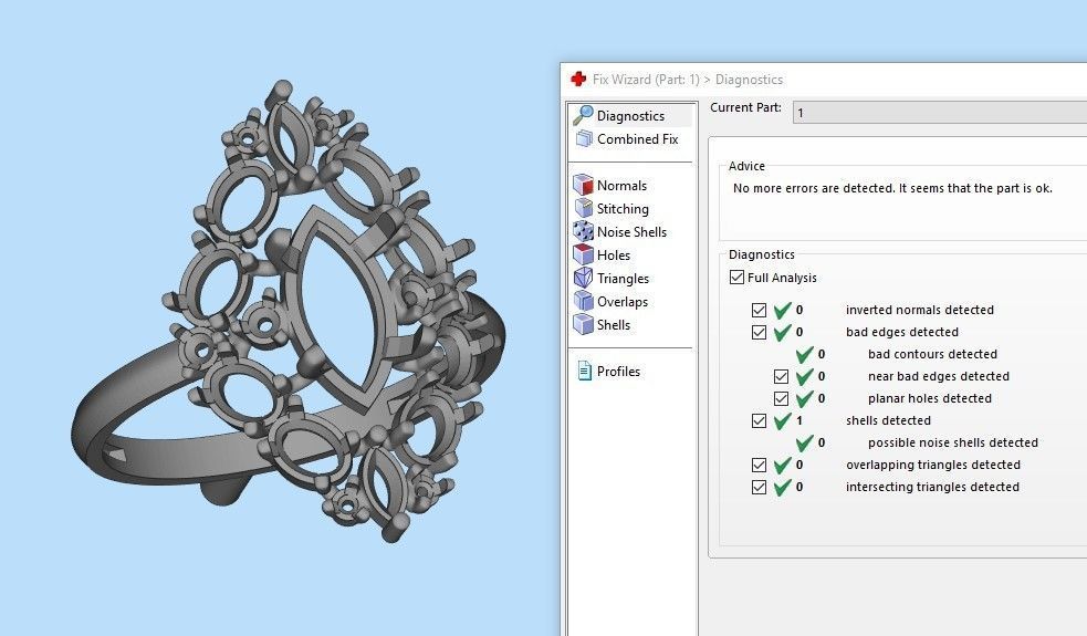 Women ring with gems 3dm stl vintage 3D print model_22