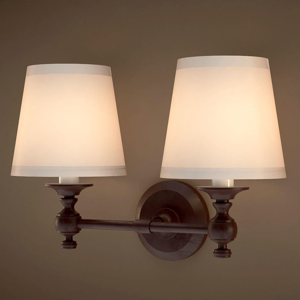 Double Lamp Bracket Oil-Rubbed Bronze 3D model_1