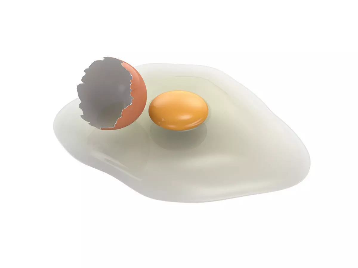 Cracked Egg 3D model_0