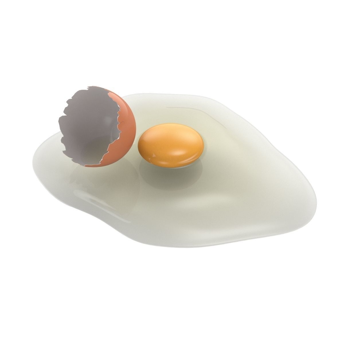 Cracked Egg 3D model_1