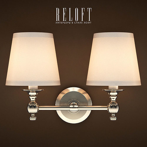 Double Lamp Bracket Satin Nickel 3D model