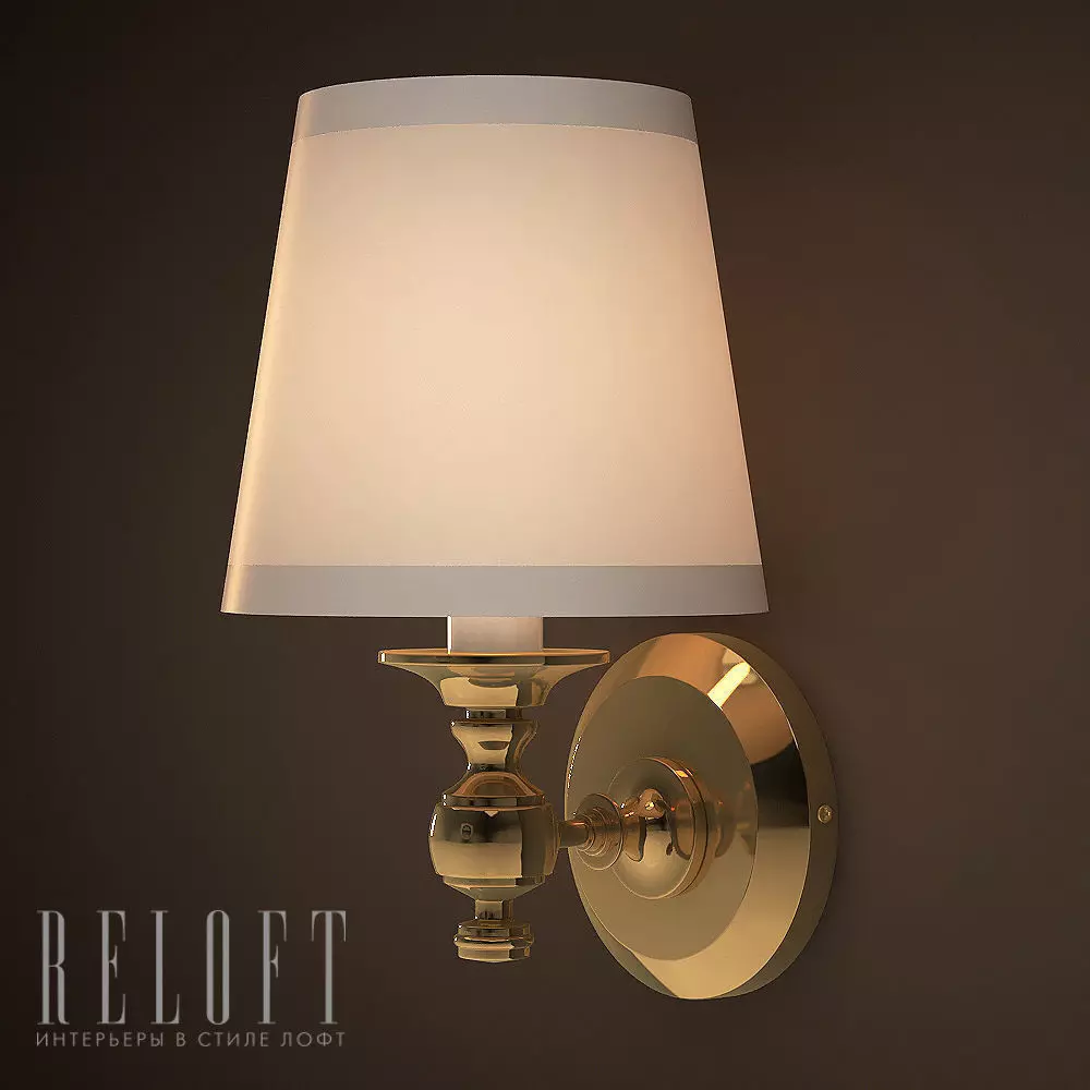 Lamp Bracket Lacquered Burnished Brass 3D model_0