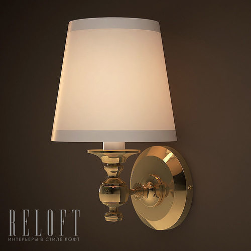 Lamp Bracket Lacquered Burnished Brass 3D model