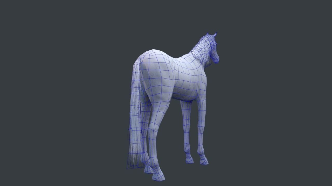 Thoroughbred Horse 3D model_6