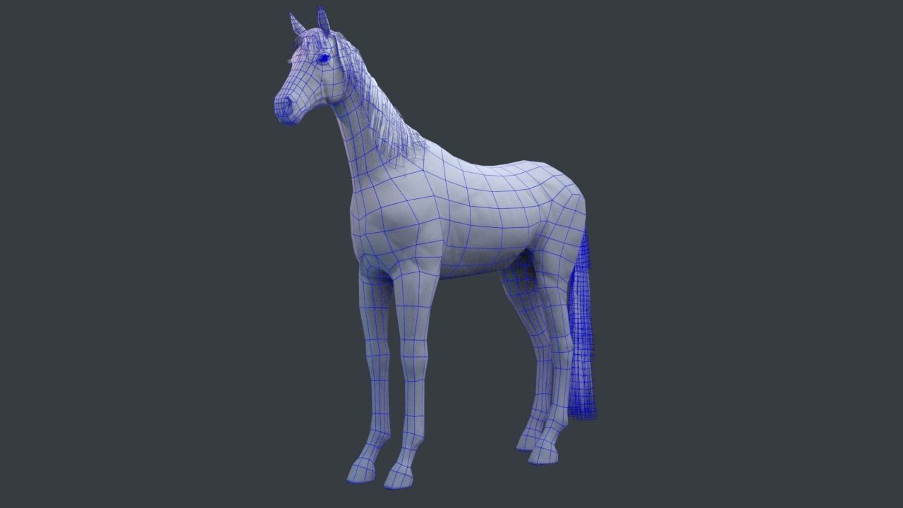 Thoroughbred Horse 3D model_5