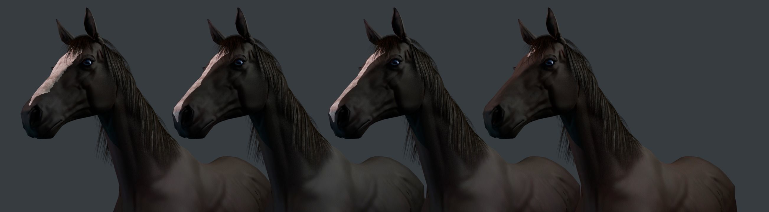 Thoroughbred Horse 3D model_2