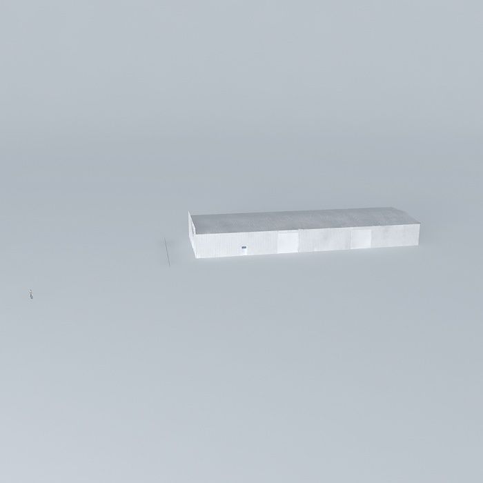 shed steel structure and tray Free 3D model_2