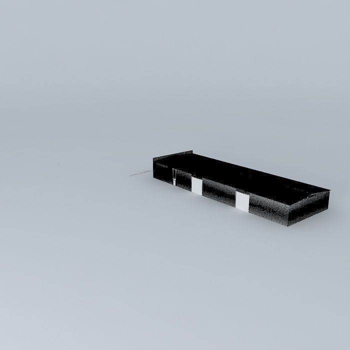 shed steel structure and tray Free 3D model_4