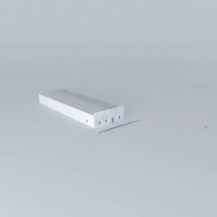 shed steel structure and tray Free 3D model_0