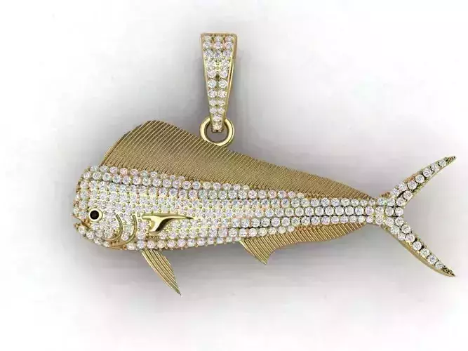 Fish pendant 2inc