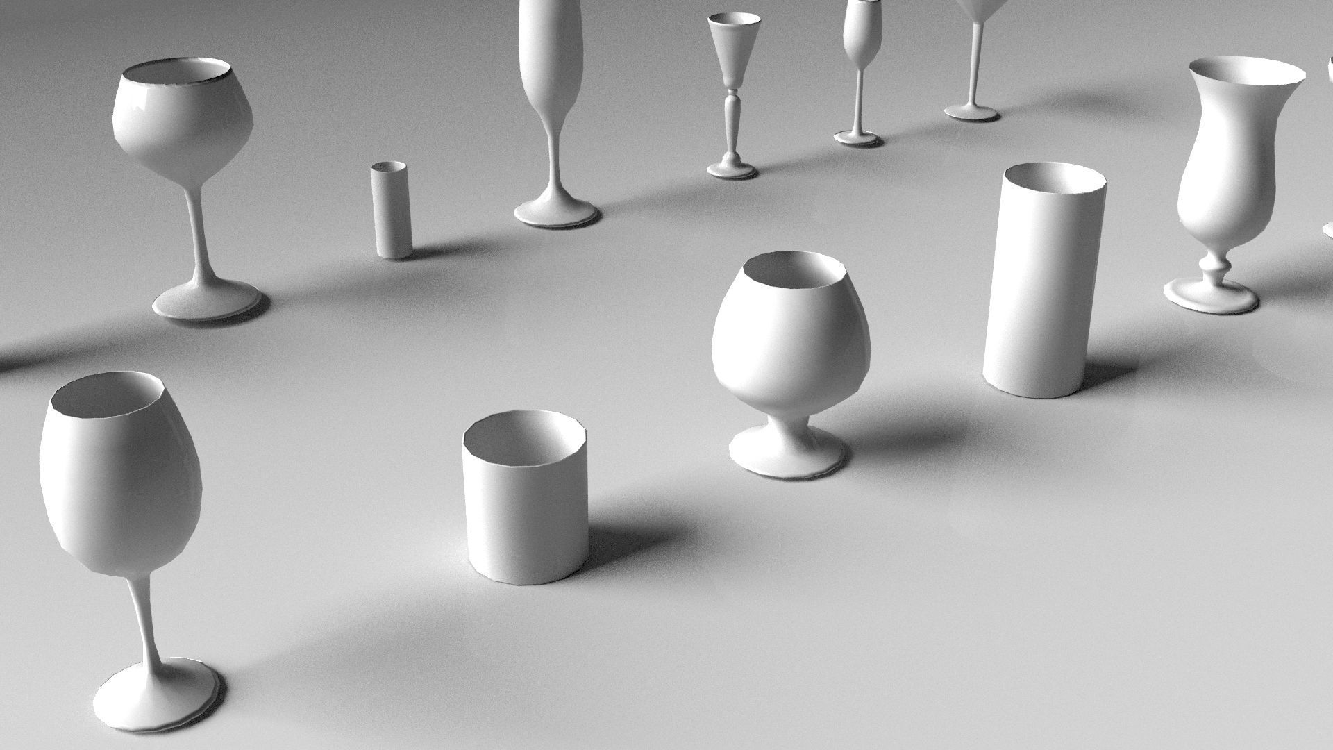 Set of glasses 3D model_6