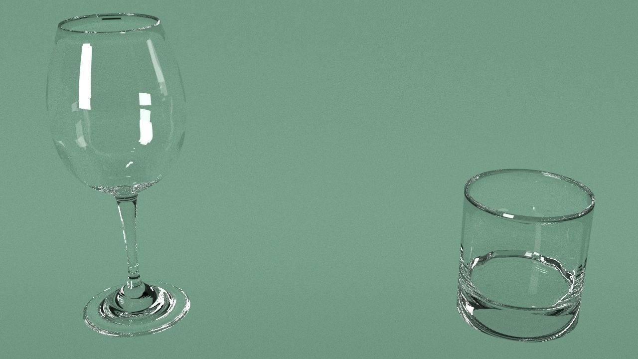 Set of glasses 3D model_3
