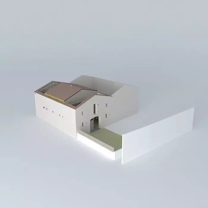 Development of a townhouse Free 3D model_0