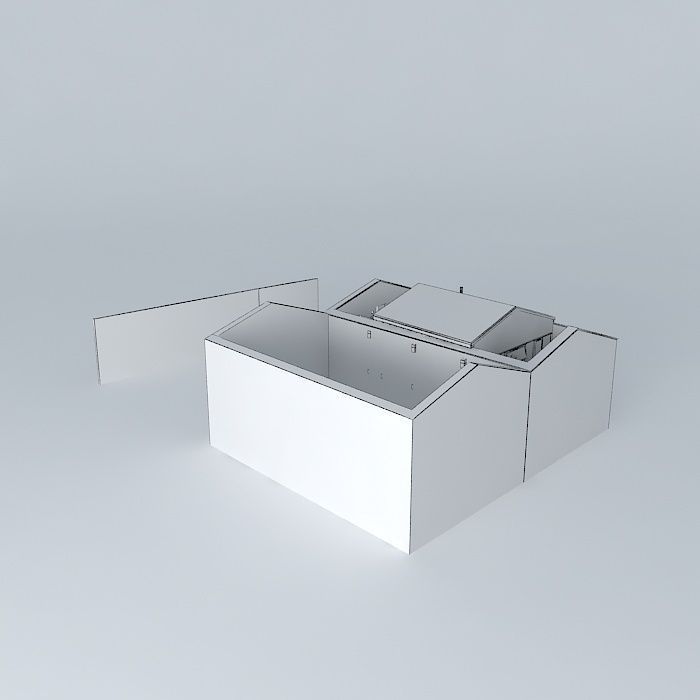 Development of a townhouse Free 3D model_4