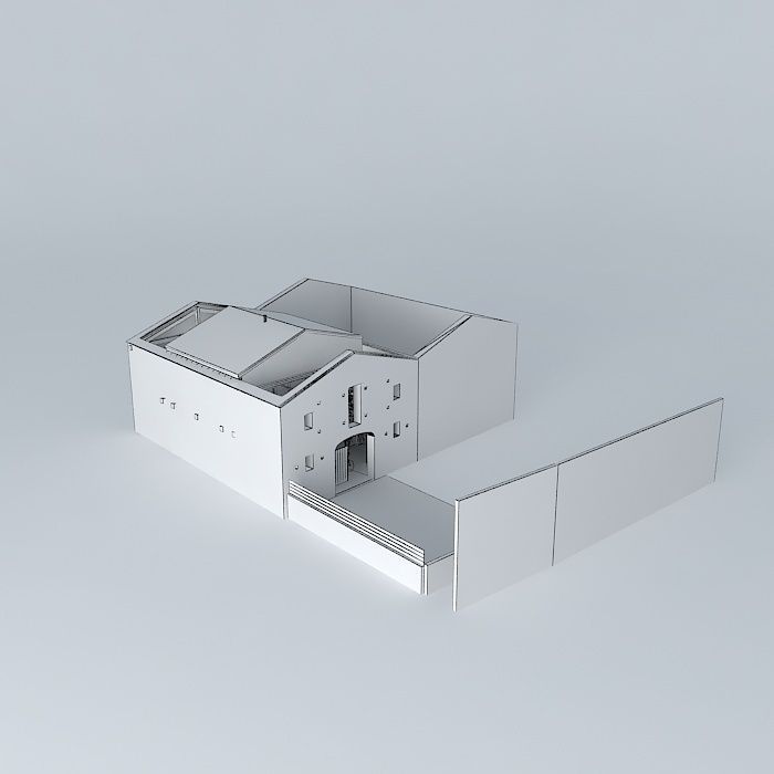 Development of a townhouse Free 3D model_3