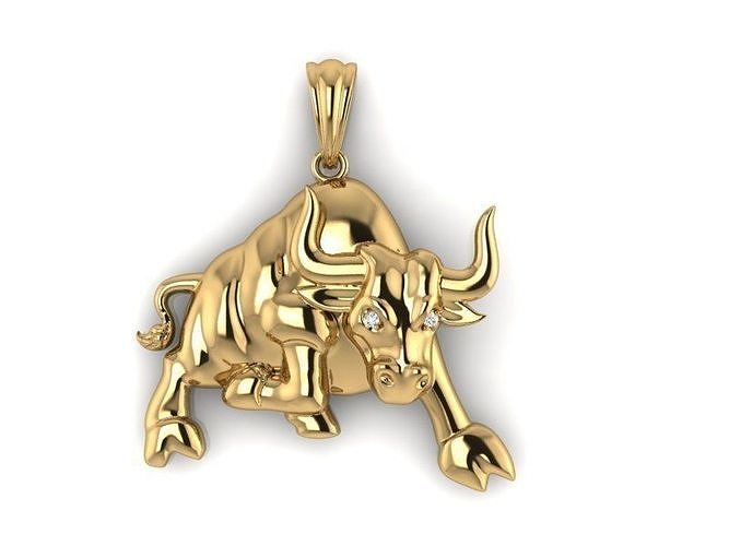 Bull pendant 44mm 3D print model
