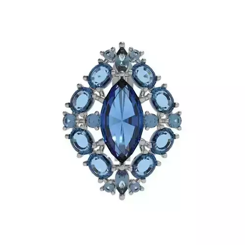 Women Earrings with gems 3dm stl vintage