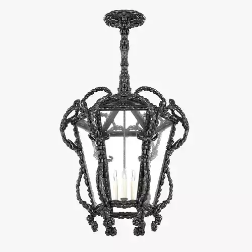 Old metal street pendant lantern