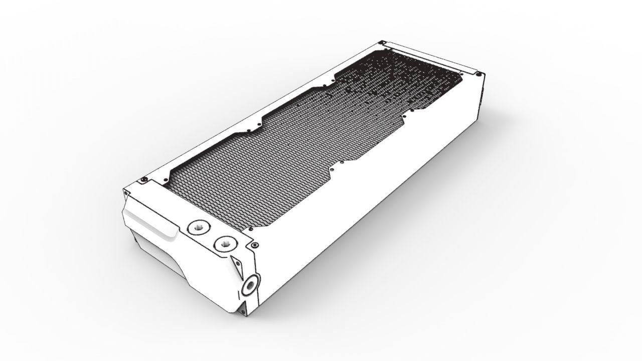 Aquacomputer Airplex Modularity 360mm Radiator 3D model_6