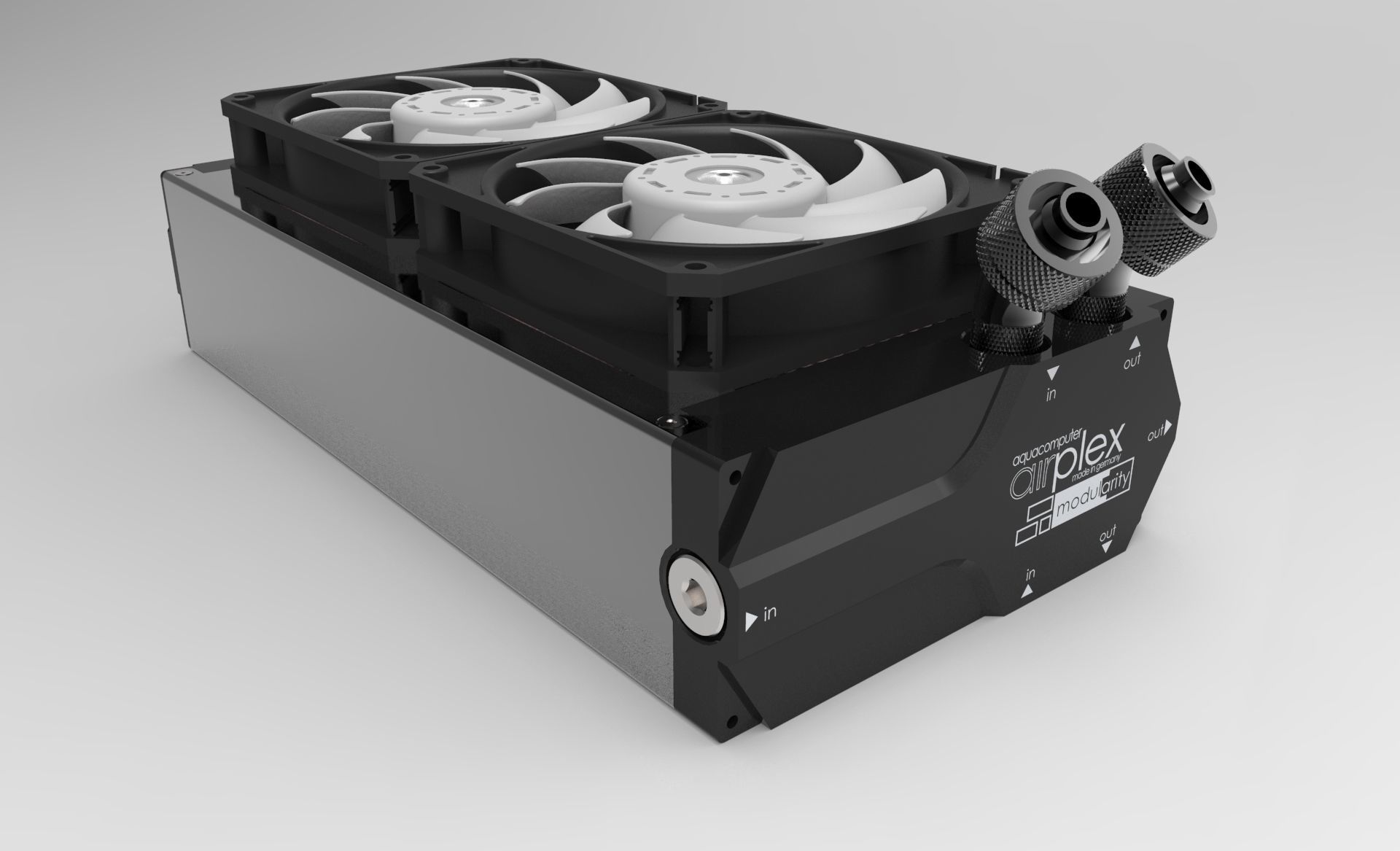 Aquacomputer Airplex Modularity 240mm Radiator 3D model_3