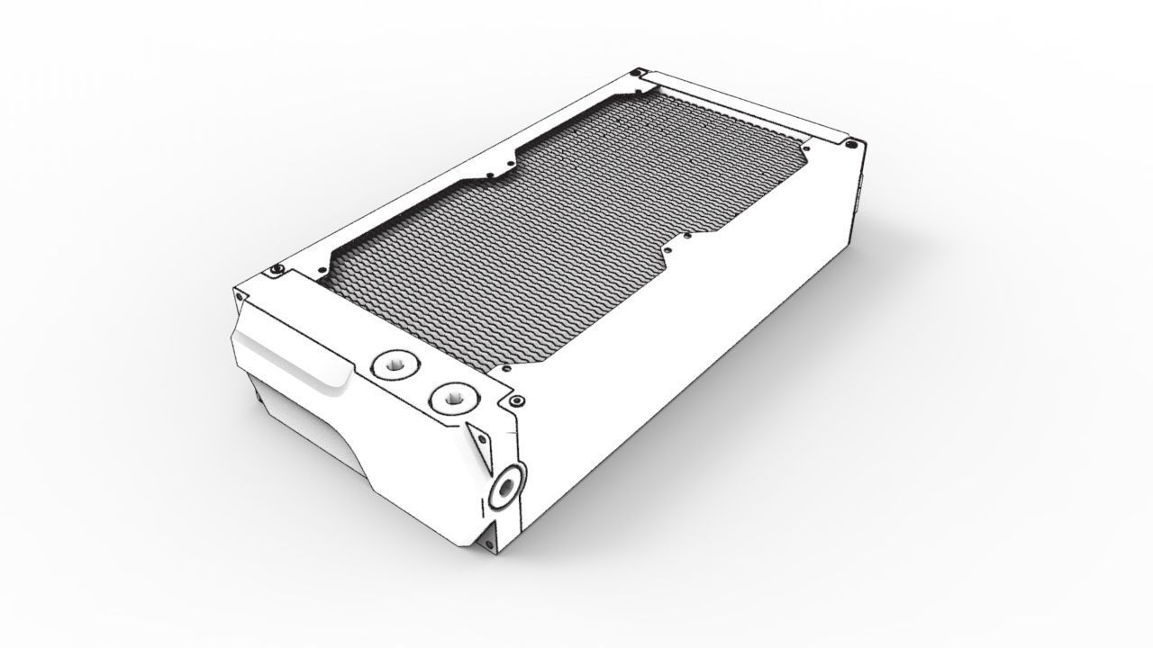 Aquacomputer Airplex Modularity 240mm Radiator 3D model_5