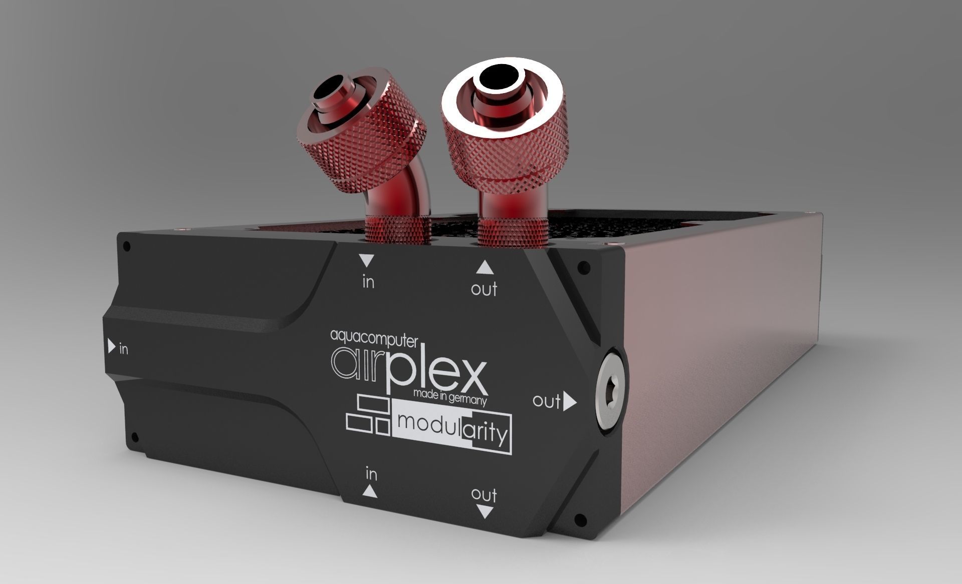 Aquacomputer Airplex Modularity 240mm Radiator 3D model_4