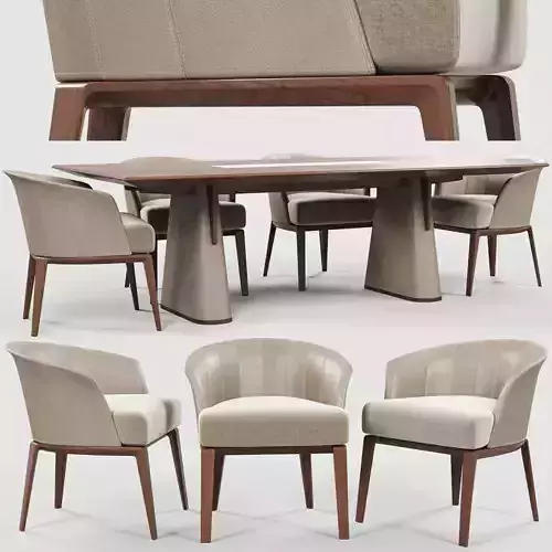 Giorgetti Aura chair Fang table