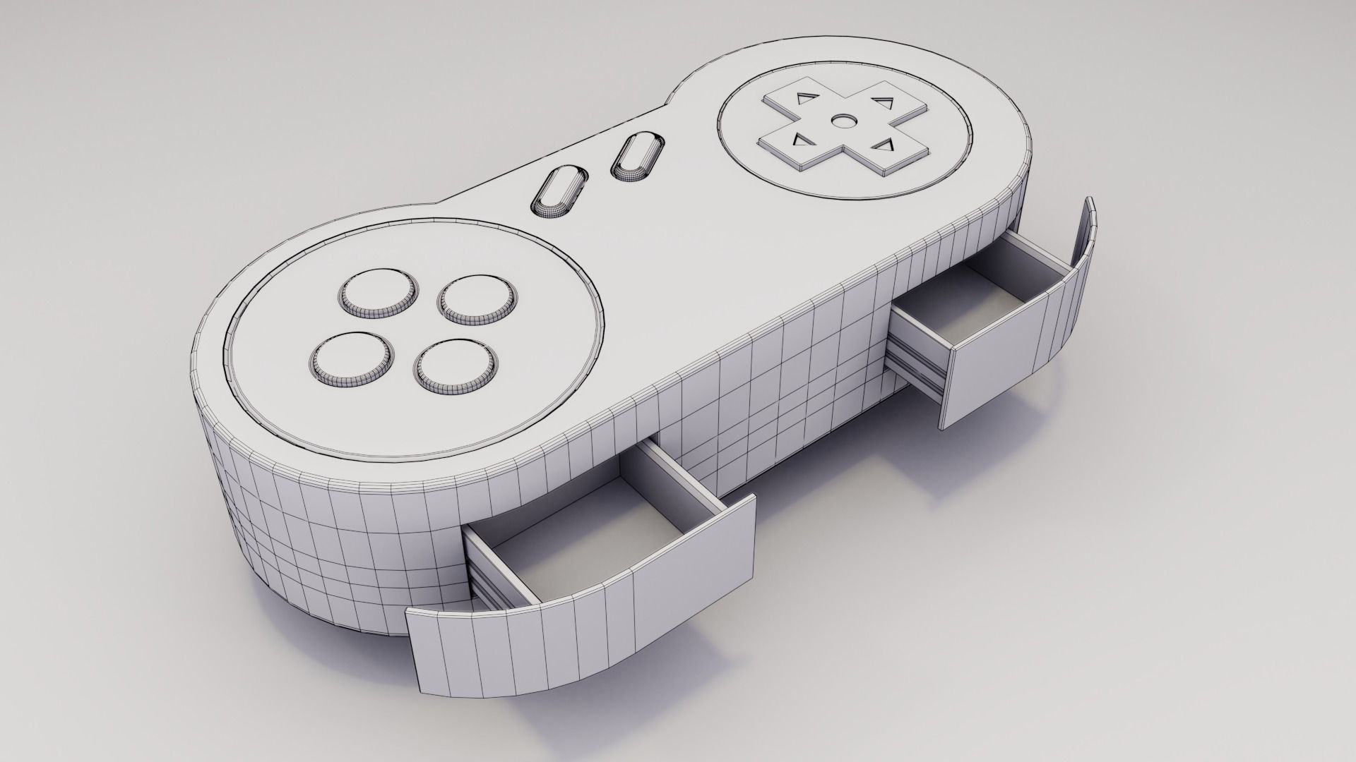 Joystick Table Low-poly 3D model_4