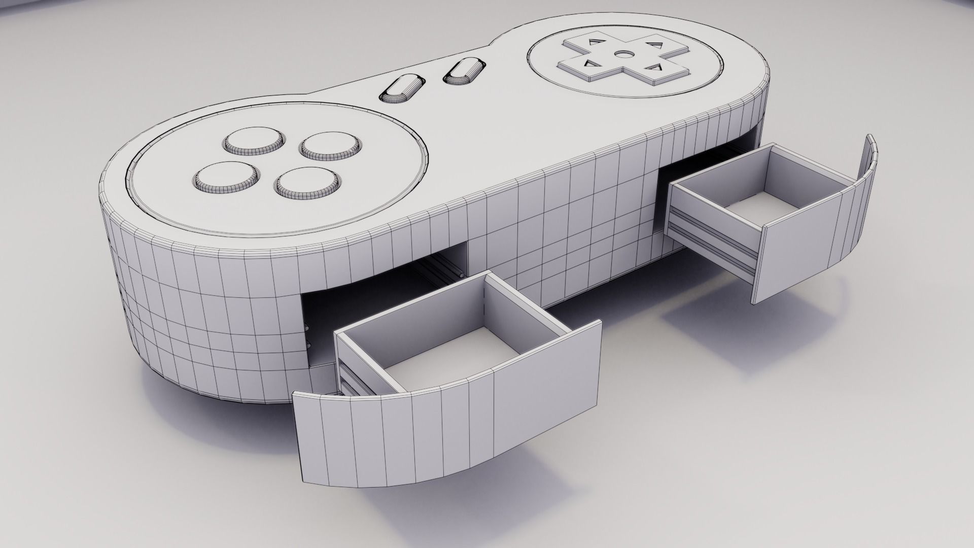 Joystick Table Low-poly 3D model_6