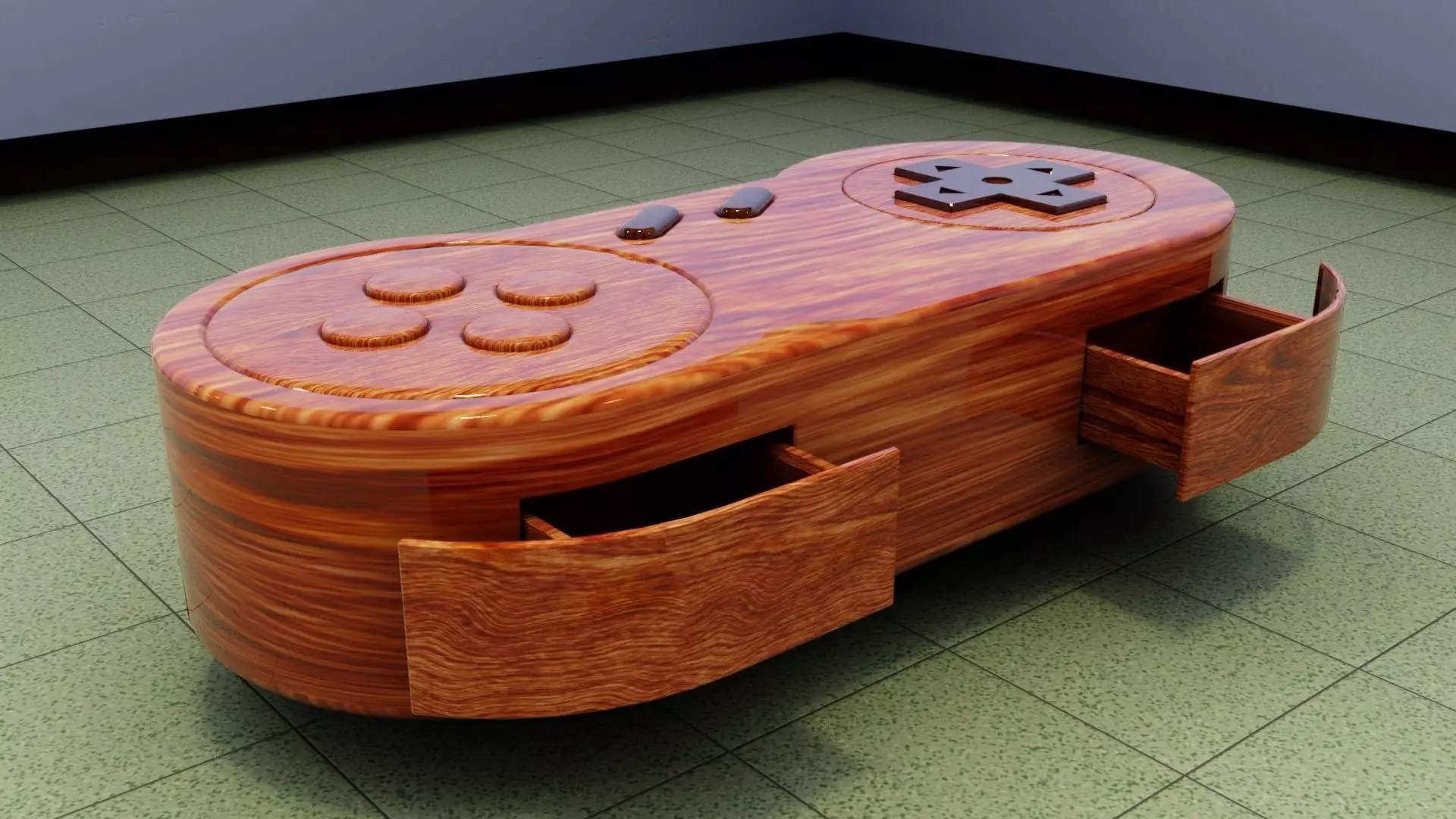 Joystick Table Low-poly 3D model_0