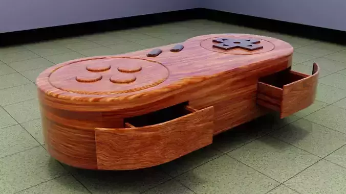 Joystick Table Low-poly 3D model