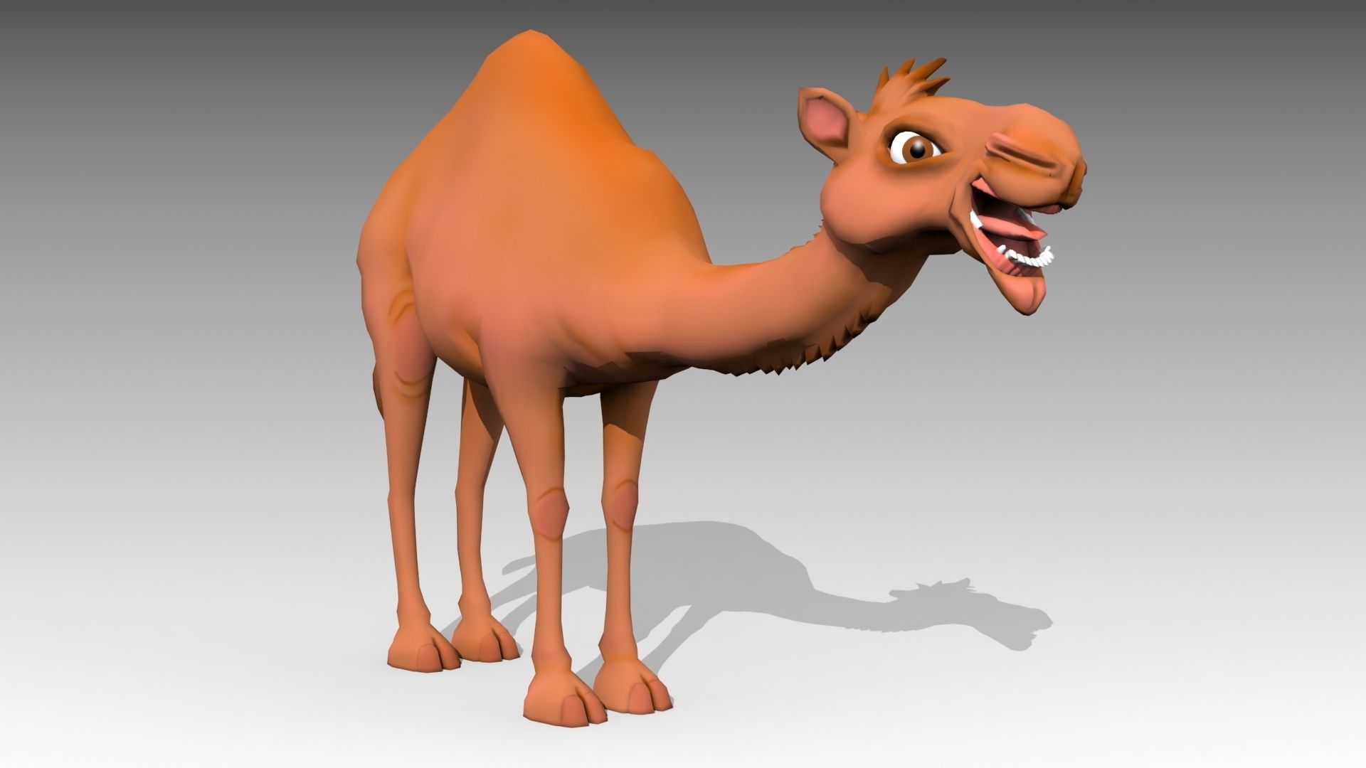Camel Toon Low-poly 3D model_9