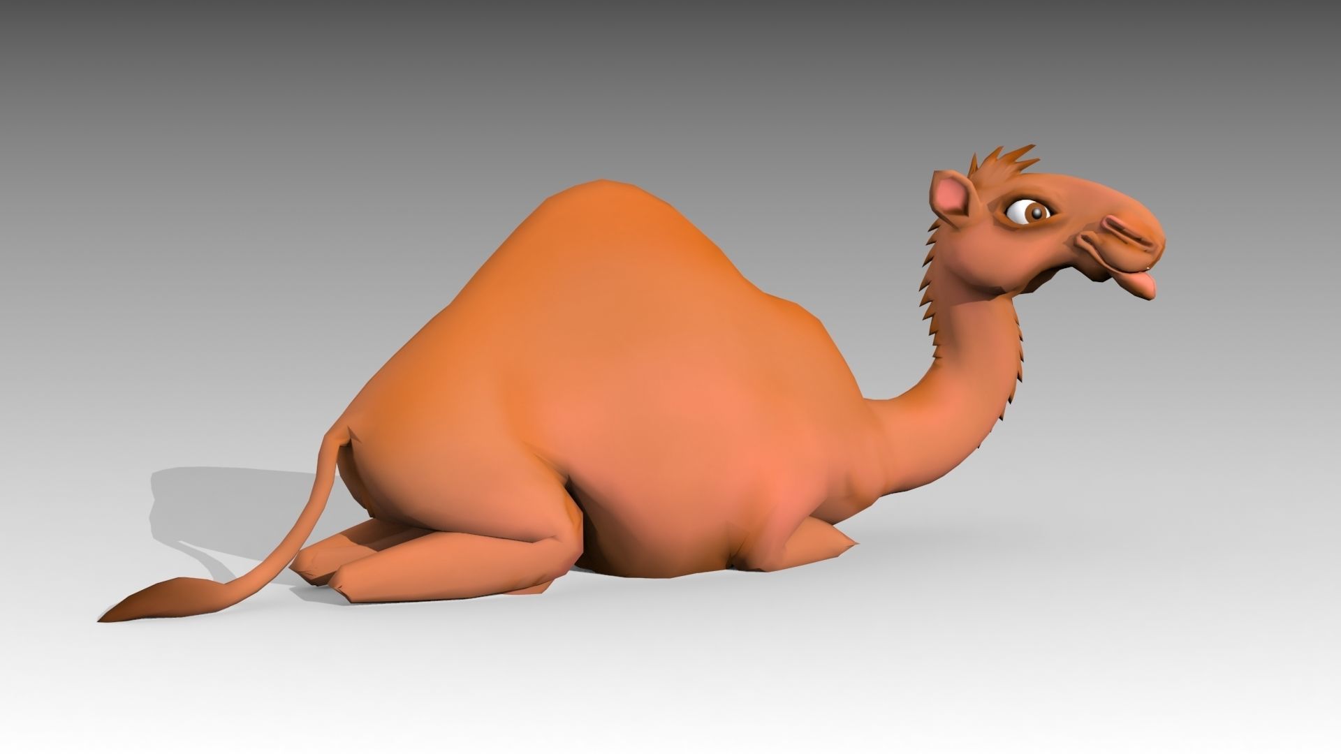Camel Toon Low-poly 3D model_8