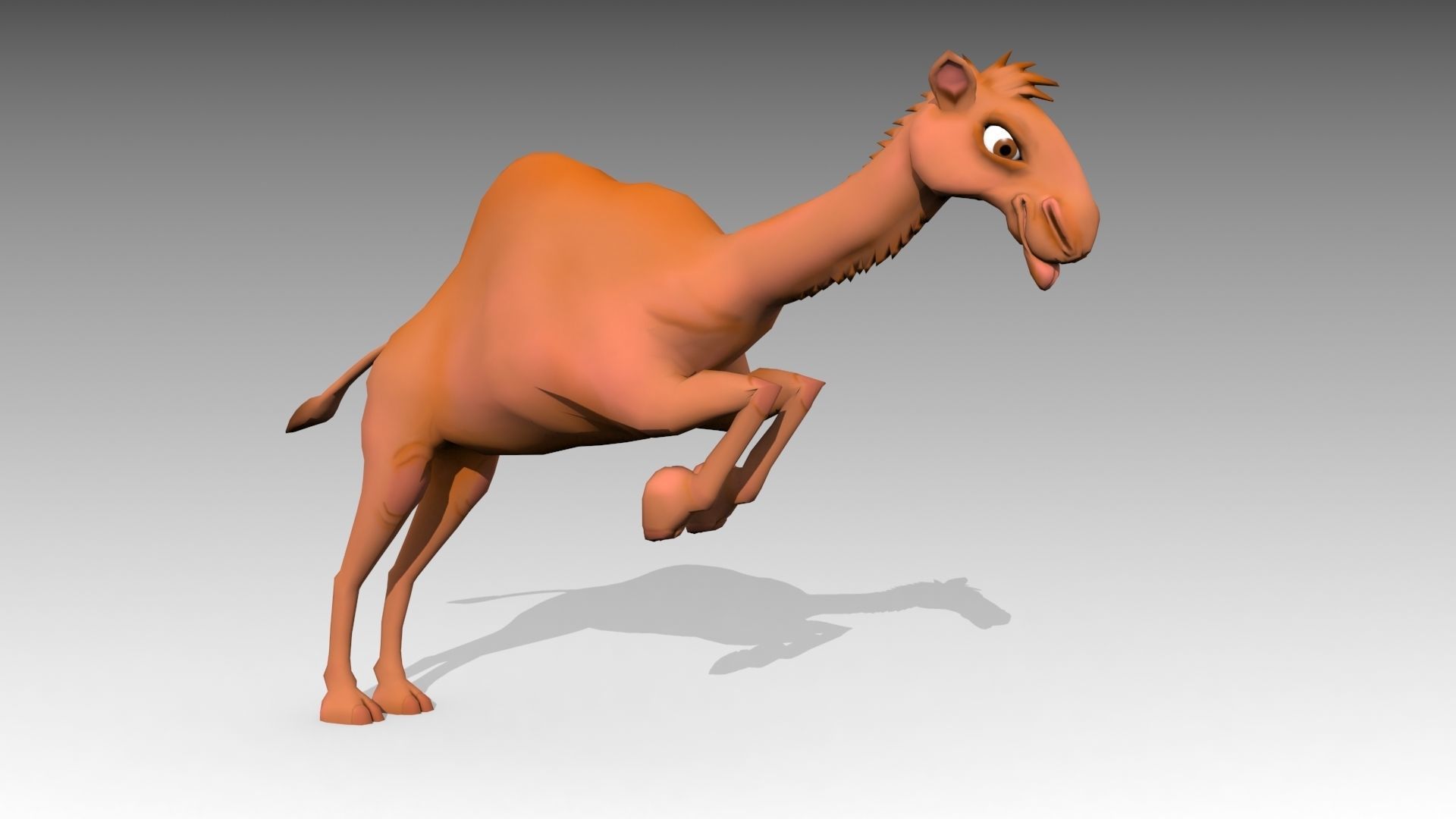 Camel Toon Low-poly 3D model_10