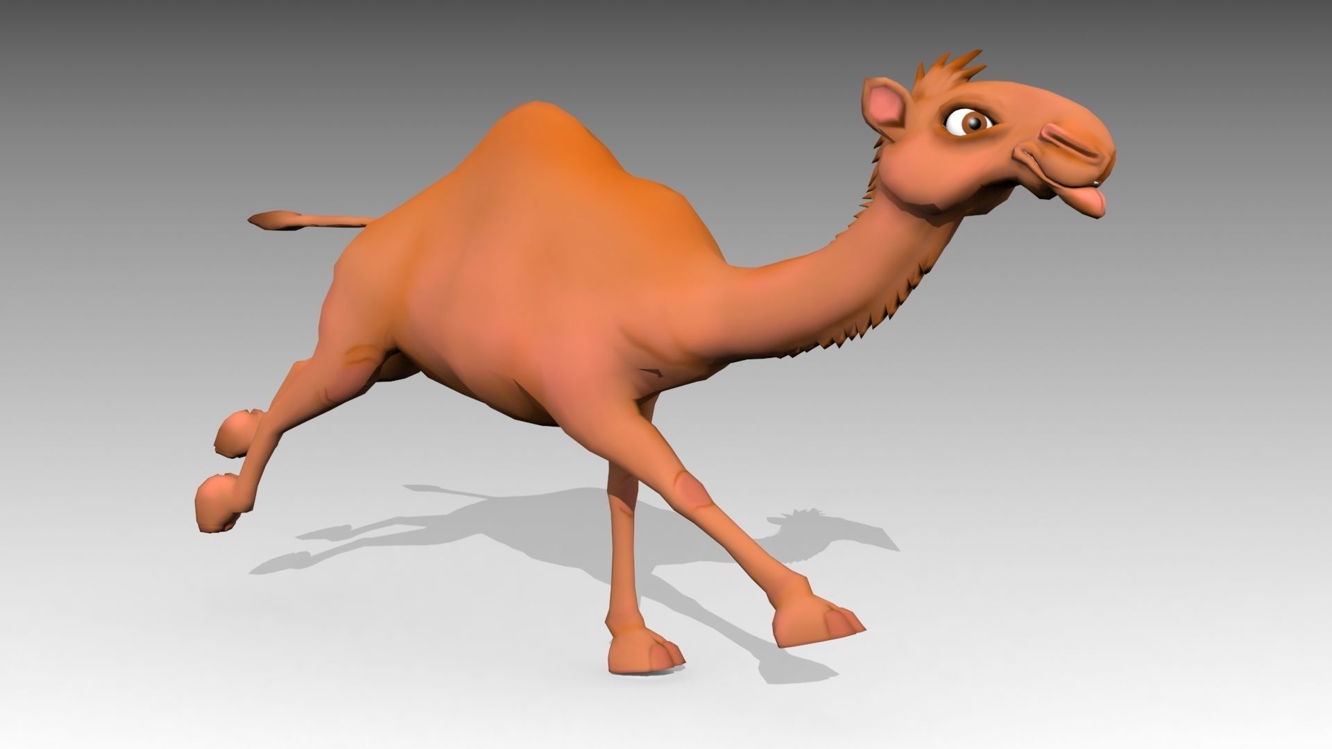 Camel Toon Low-poly 3D model_4