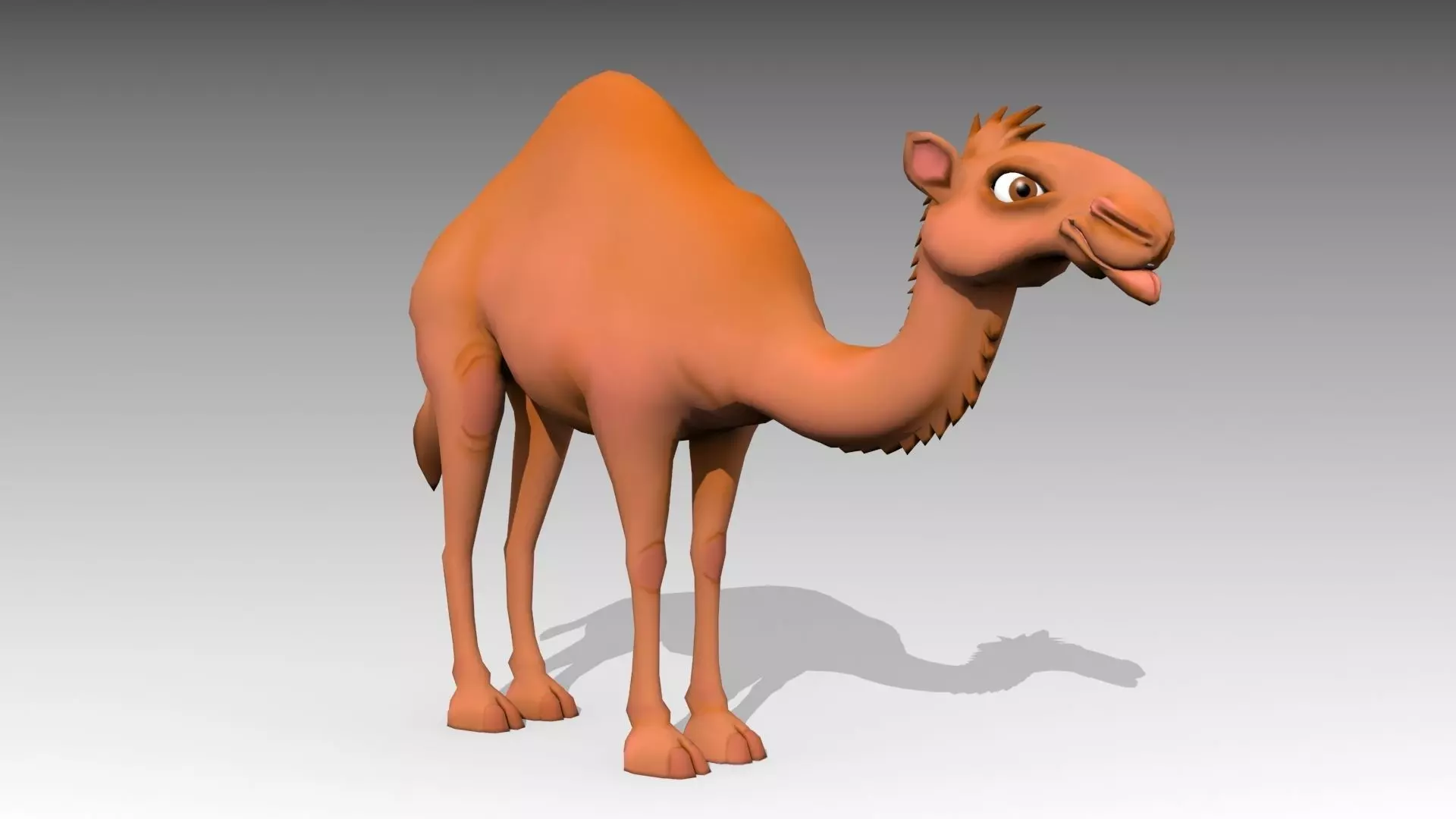 Camel Toon Low-poly 3D model_0